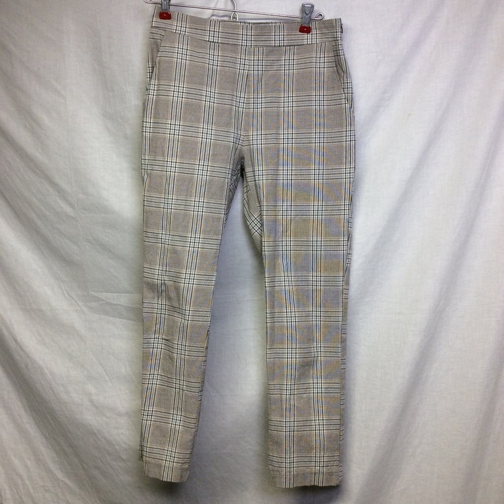 Sky & Sparrow Womens S Plaid Cropped Pants